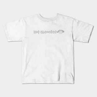 Hot Chocolate Cup Typography Kids T-Shirt